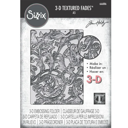 Sizzix Tim Holtz 3D kohokuviointikansio Texture Fades – ENTANGLED LARGE (A5)