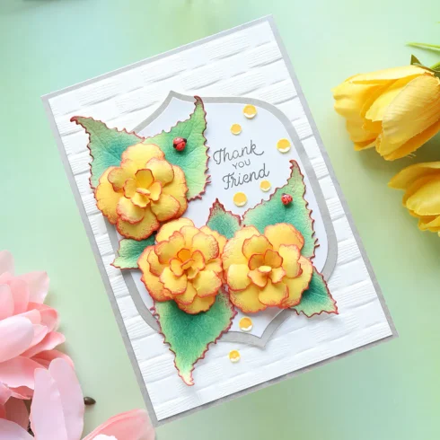 Spellbinders stanssi – BEGONIA AND LADYBUGS4