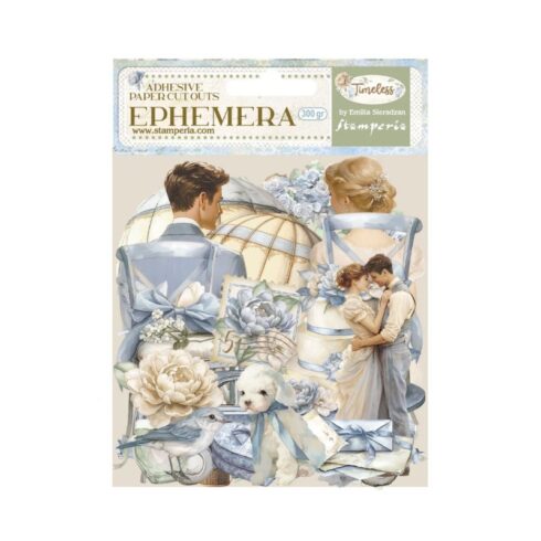 Stamperia – Ephemera Timeless leikekuvat liimataustalla (36 kpl)