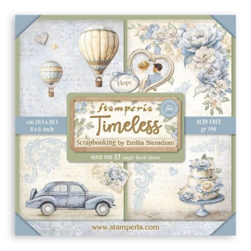 Stamperia – Timeless Maxi paperilajitelma 20 x 20 cm
