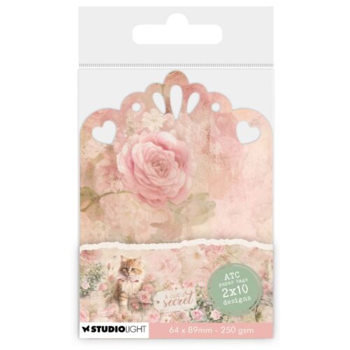 Studio Light A Cat´s Secret – ATC Paper Tags tagi (20 kpl) - Bild 4