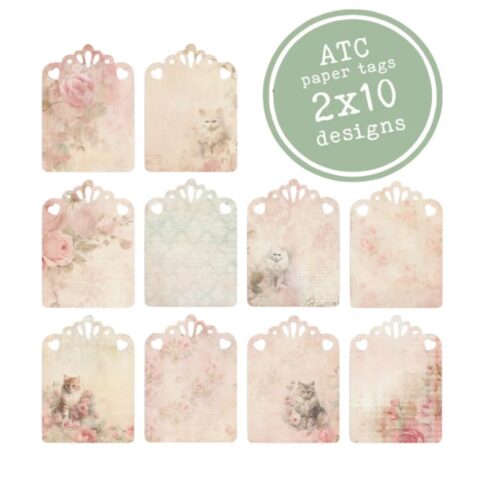 Studio Light A Cat´s Secret – ATC Paper Tags tagi (20 kpl)