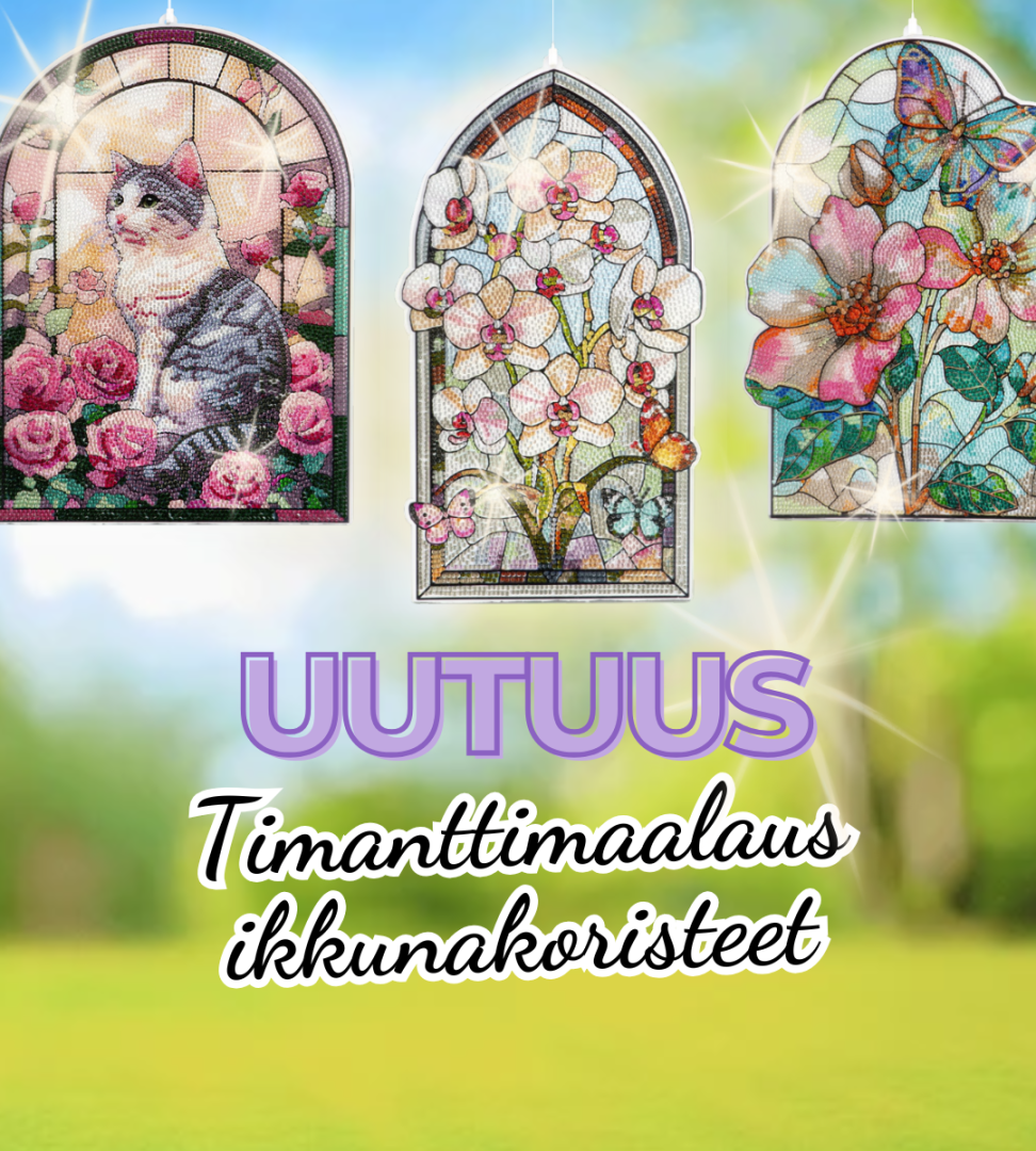 Timanttimaalaus ikkunakoristeet 1