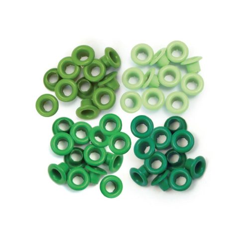 We R Memory Keepers – Standard Eyelets Green sirkat (60 kpl)