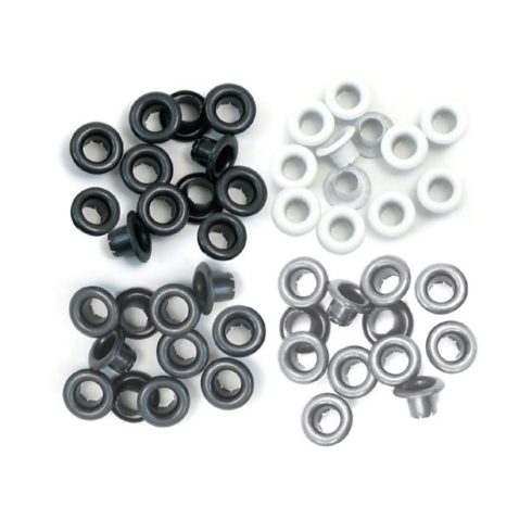 We R Memory Keepers – Standard Eyelets Grey sirkat (60 kpl)