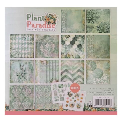 Berrie’s Beauties Paper Pack – Plant Paradise paperilehtiö 20 x 20 cm