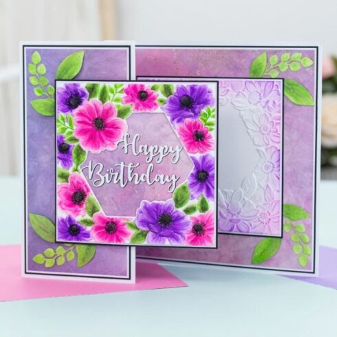 Crafters Companion 3D kohokuviointikansio stanssi sapluuna – ALLURING ANEMONES 2