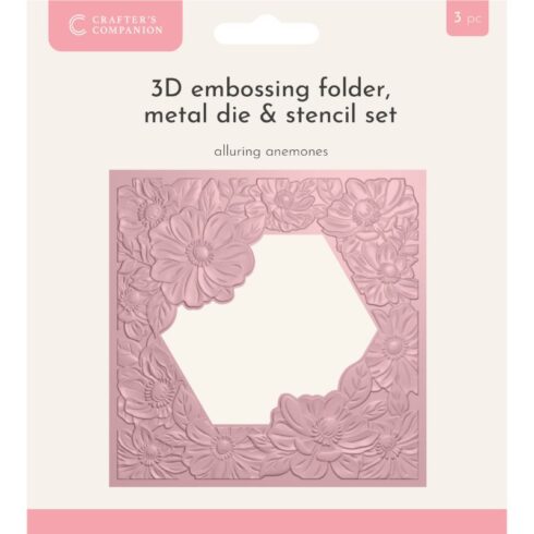 Crafter’s Companion 3D kohokuviointikansio-stanssi-sapluuna – ALLURING ANEMONES