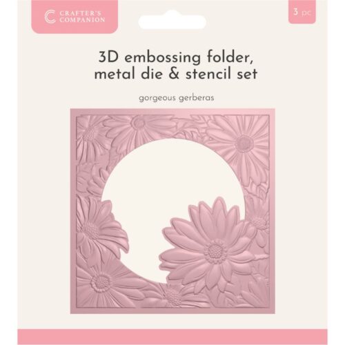 Crafter’s Companion 3D kohokuviointikansio-stanssi-sapluuna – GORGEOUS GERBERAS