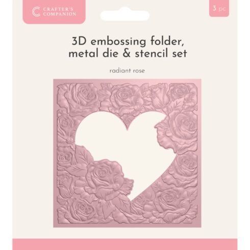 Crafter’s Companion 3D kohokuviointikansio-stanssi-sapluuna – RADIANT ROSE