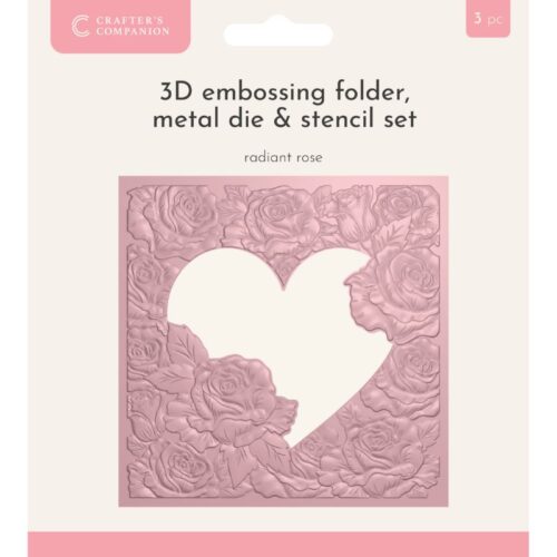 Crafter’s Companion 3D kohokuviointikansio-stanssi-sapluuna – RADIANT ROSE