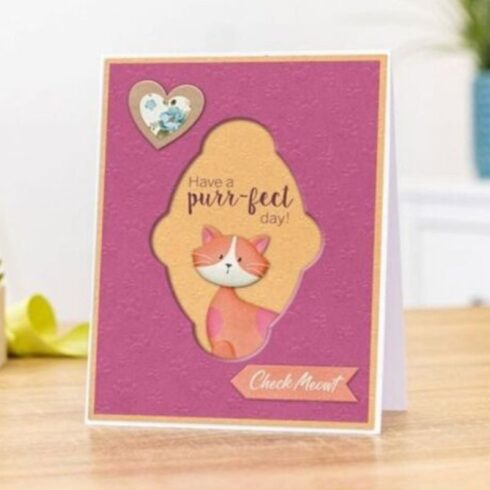 Crafters Companion kohokuviointikansio ja stanssi – PAWSITINITY 4
