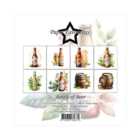 Paper Favourites – Bottle of Beer paperilajitelma 15 x 15 cm