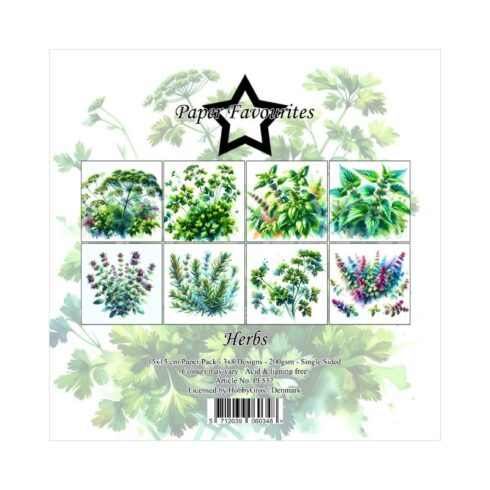 Paper Favourites – Herbs paperilajitelma 15 x 15 cm