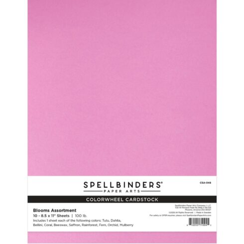 Spellbinders ColorWheel Cardstock Blooms Assorted Pack kartonkilajitelma 10 kpl