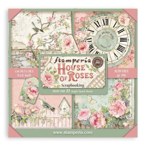 Stamperia – House of Roses Maxi paperilajitelma 20 x 20 cm