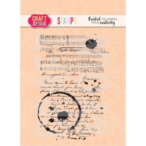 Craft & You Design Stamps – Stains on the Letters leimasin A6