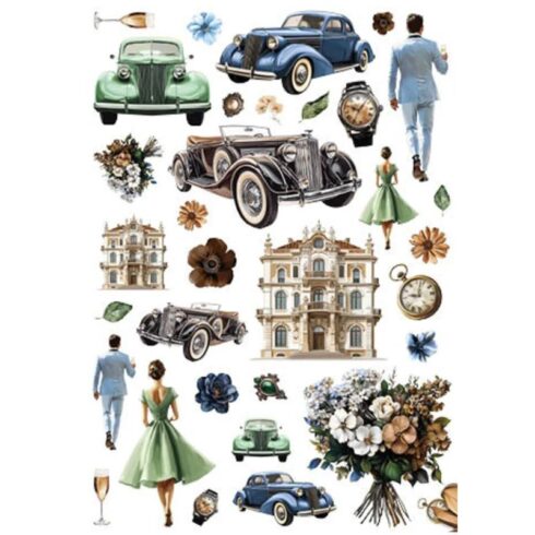 Studio Light Collage Paper Elements – Oldtime Chique leikekuvat (34 kpl)