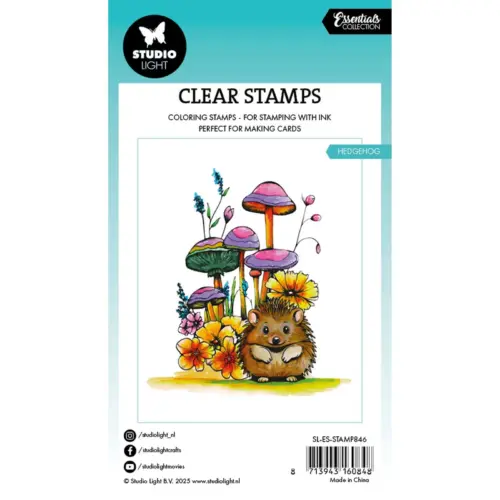 Studio Light Coloring Clear Stamp – Hedgehog leimasin - Image 3
