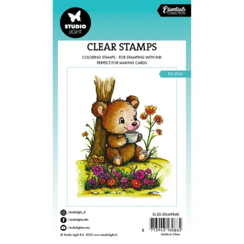 Studio Light Coloring Clear Stamp – Tea Bear leimasin1