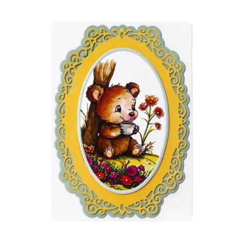 Studio Light Coloring Clear Stamp – Tea Bear leimasin - Image 2