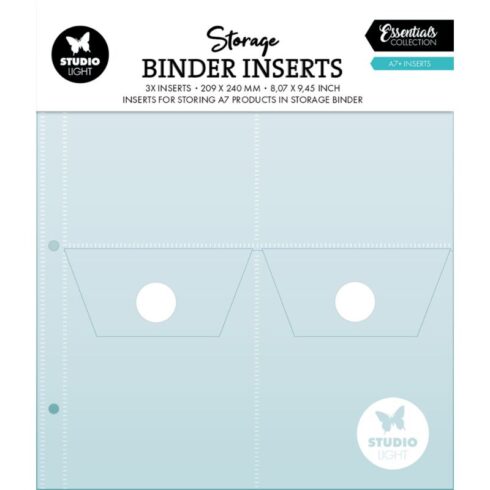 Studio Light – Storage Binder Inserts A7+ kansiotaskut (3 kpl)