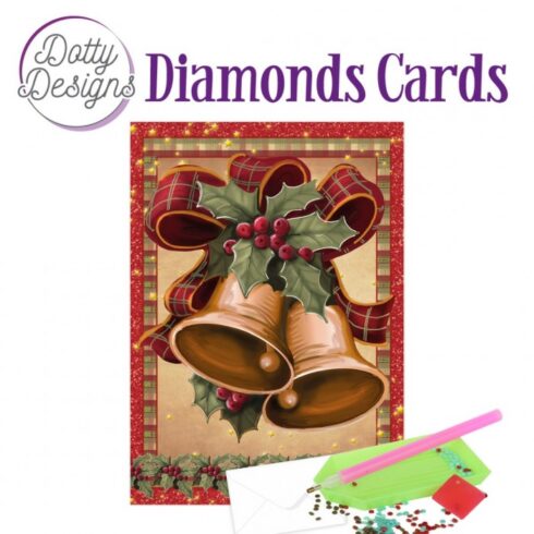 Timanttimaalauskortti Dotty Designs CHRISTMAS BELLS 10x15cm