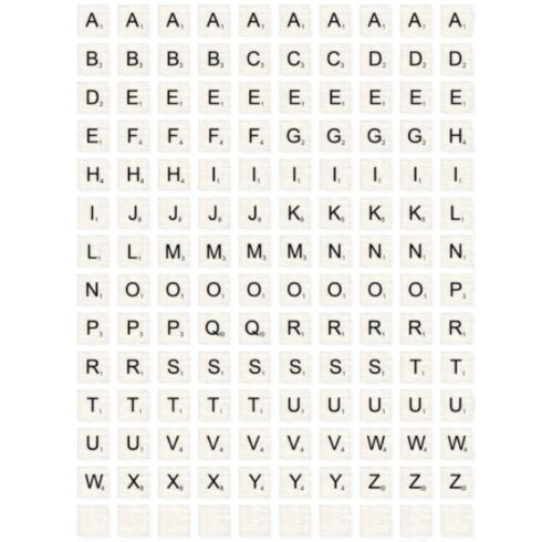 Yvonne Creations – Wooden Letters Beige leikekuvat (140 kpl)