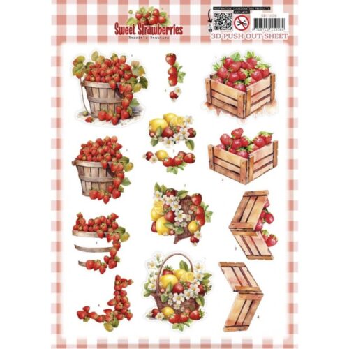 Berrie’s Beauties 3D-arkki – Sweet Strawberries Strawberries in a Basket