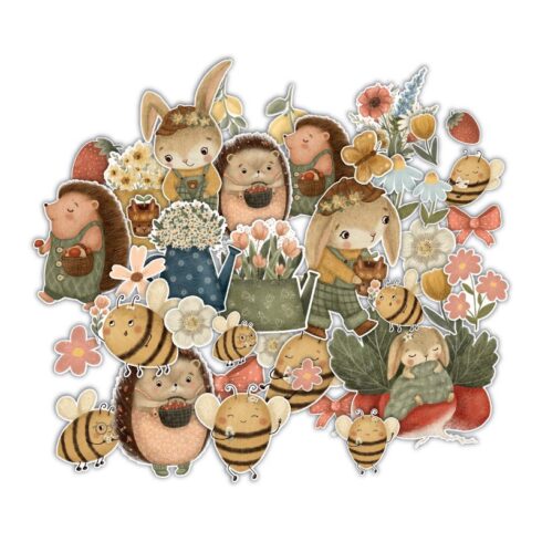Craft Consortium – Amongst the Hedgerow Chipboard Ephemera kartonkikuvat (39 kpl)