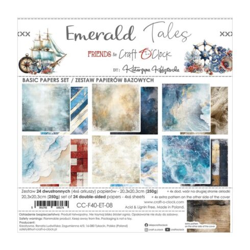 Craft O’Clock – Emerald Tales Basic paperilajitelma 20 x 20 cm