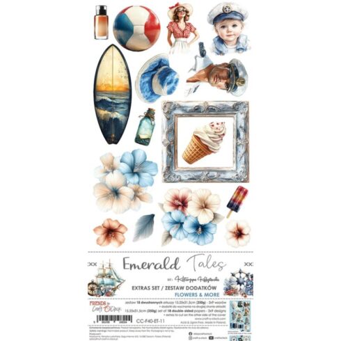 Craft O’Clock – Emerald Tales Extras Set Flowers & More leikekuvat 15 x 30 cm