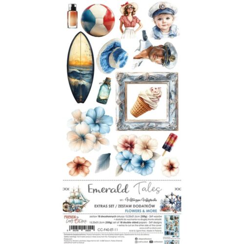 Craft O’Clock – Emerald Tales Extras Set Flowers & More leikekuvat 15 x 30 cm