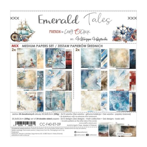 Craft O’Clock – Emerald Tales MIX paperilajitelma 20 x 20 cm