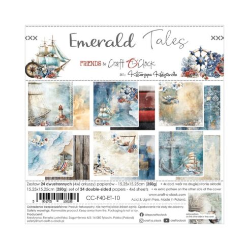 Craft O’Clock – Emerald Tales paperilajitelma 15 x 15 cm