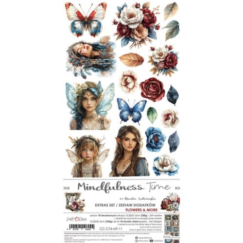 Craft O’Clock – Mindfulness Time Extras Set Flowers & More leikekuvat 15 x 30 cm