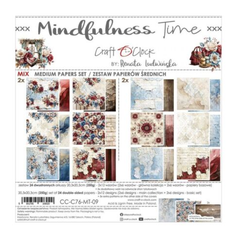 Craft O’Clock – Mindfulness Time MIX paperilajitelma 20 x 20 cm
