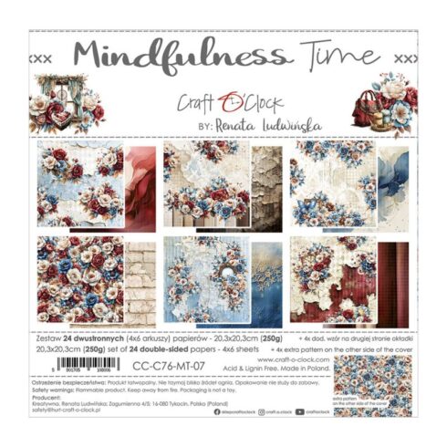 Craft O’Clock – Mindfulness Time paperilajitelma 20 x 20 cm