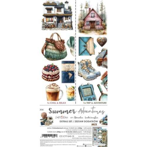 Craft O’Clock – Summer Adventures Extras Set MIX leikekuvat 15 x 30 cm