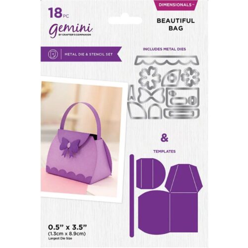 Gemini Dimensionals stanssi ja sapluuna – 3D BOX BEAUTIFUL BAG