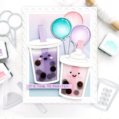 Lawn Fawn stanssi – BUILD A DRINK BUBBLE TEA ADD ON 1