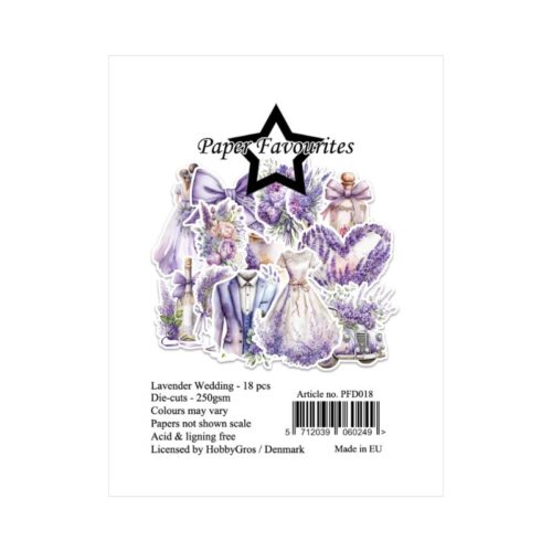 Paper Favourites Die-Cuts – Lavender Wedding leikekuvat (18 kpl) - Bild 2