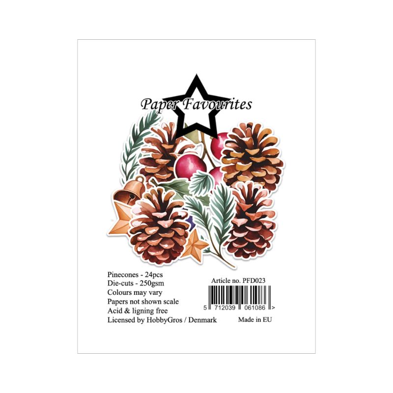 Paper Favourites Die-Cuts – Pinecones leikekuvat (24 kpl) - Image 2