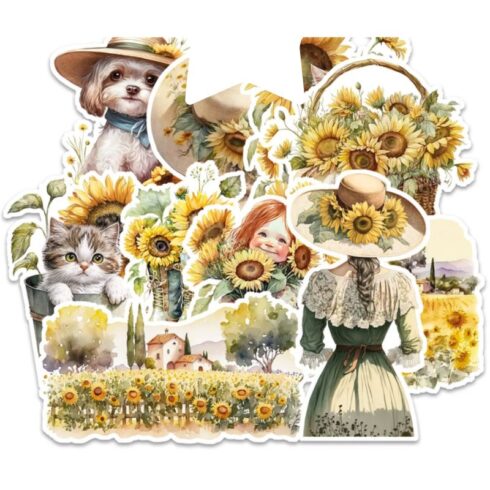 Paper Favourites Die-Cuts – Sunflower leikekuvat (13 kpl)