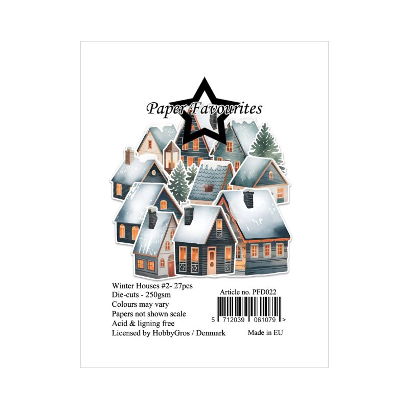 Paper Favourites Die-Cuts – Winter Houses #2 leikekuvat (27 kpl) - Image 2