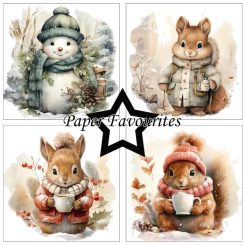 Paper Favourites Winter Cuteness paperilajitelma 15 x 15 cm