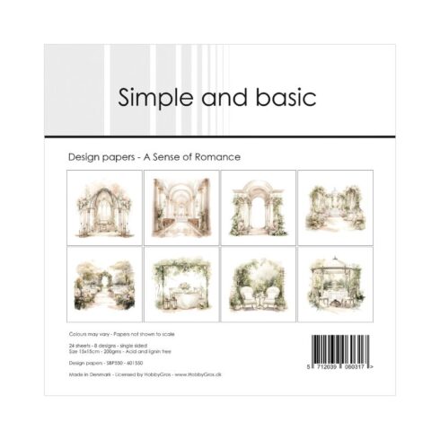 Simple and Basic – A Sense of Romance paperilajitelma 15 x 15 cm