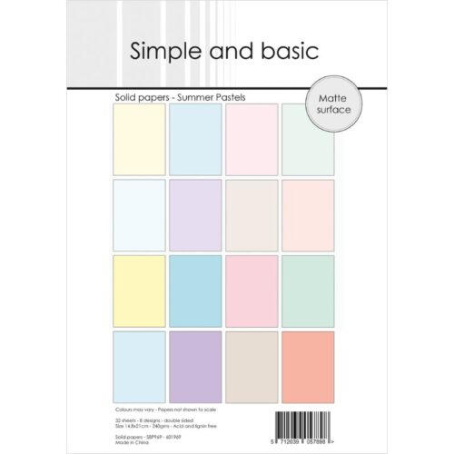 Simple and Basic – Summer Pastels paperilajitelma A5