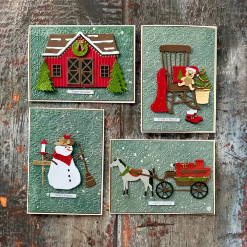 Spellbinders 3D kohokuviointikansio – COUNTRY CHRISTMAS4