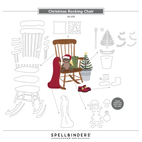 Spellbinders stanssi – CHRISTMAS ROCKING CHAIR2